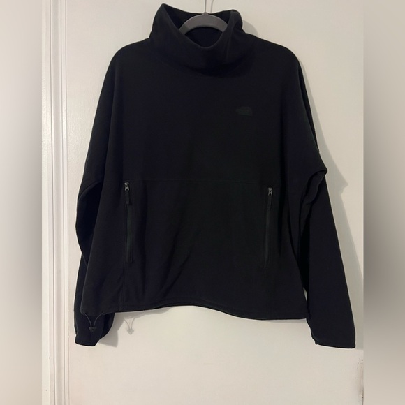 North Face Black Fleece Pullover with Zipper Pockets size XL (A116) - Picture 1 of 8